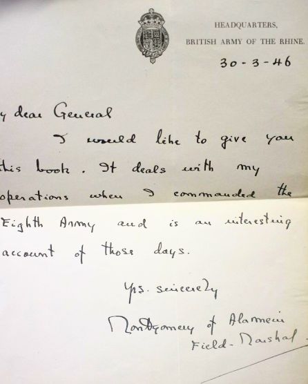 écriture manuscrite du Général Bernard Law Montgomery